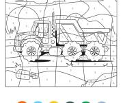 Coloriage Magique CE1 camion &agrave; colori
