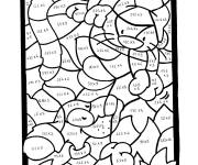Coloriage Magique CE1 chat et chien multiplication