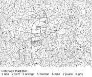Coloriage Magique ce1 chiffres et couleurs &agrave; correspondre