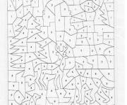 Coloriage Magique ce1 chiffres facile &agrave; colorier
