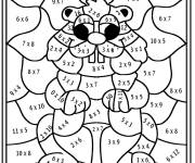 Coloriage Magique ce1 de multiplication pour les petits