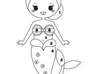 Coloriage et dessins gratuit magique CE1 de sir&egrave;ne à imprimer