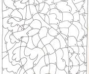 Coloriage Magique ce1 dinosaure pour enfants &eacute;coliers