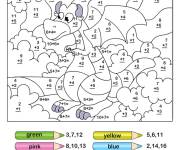 Coloriage Magique ce1 dragon