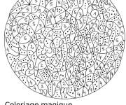 Coloriage Magique ce1 en forme de cercle