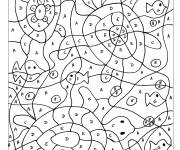 Coloriage Magique ce1 fond marin