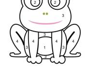 Coloriage magique CE1 grenouille