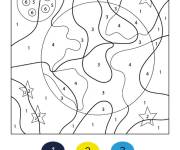 Coloriage Magique CE1 la terre par num&eacute;ro