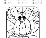 Coloriage Magique ce1 le hibou