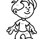 Coloriage Magique ce1 petit gar&ccedil;on souriant