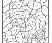 Coloriage Magique ce1 pour la f&ecirc;te de noel