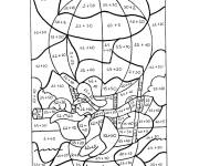 Coloriage Magique CE1 sc&egrave;ne de cartoon
