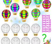 Coloriage magique multiplication avec mod&egrave;le en couleurs pour CE1