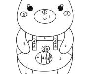 Coloriage et dessins gratuit Ourson mignon magique CE1 à imprimer