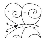 Coloriage et dessins gratuit Papillon magique CE1 facile à imprimer