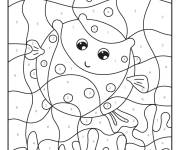 Coloriage et dessins gratuit Poisson globe Magique CE1 à imprimer
