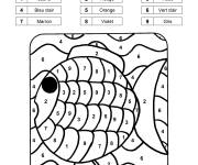 Coloriage Poisson magique ce1