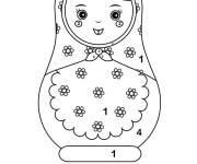 Coloriage Poup&eacute;e matriochka magique CE1