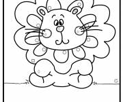 Coloriage Lion coquin