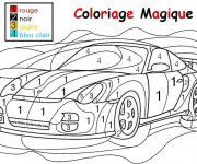 Coloriage Magique voiture de course