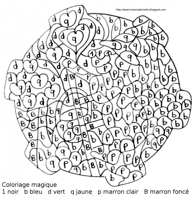 Coloriage Magique Lettres Consonnes mandala dessin gratuit à imprimer