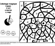 Coloriage et dessins gratuit Magique Lettres en couleur à imprimer