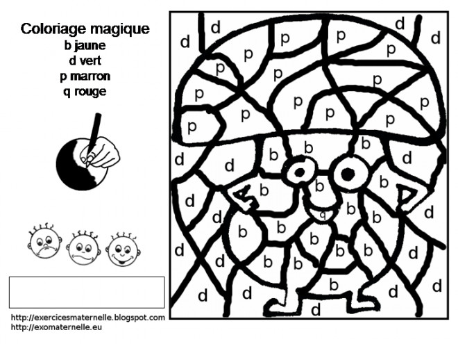 Coloriage Magique Lettres en couleur dessin gratuit à imprimer