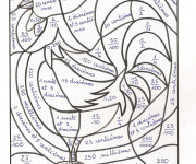 Coloriage Magique Lettres Le Coq