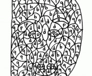Coloriage Magique Lettres Le taureau