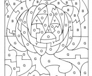 Coloriage Magique Lettres stylis&eacute;