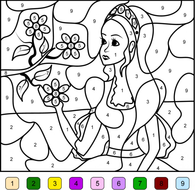 Coloriage Dessin a Numéro gratuit à imprimer