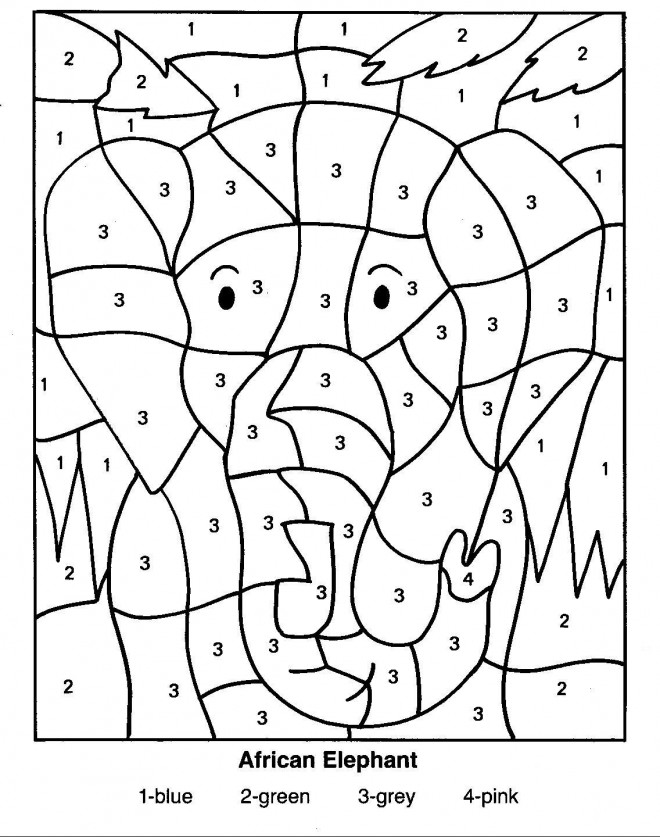 Coloriage Magique éléphant Maternelle