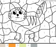 Coloriage Magique Facile Un chat