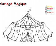 Coloriage et dessins gratuit Magique Maternelle du cirque à imprimer