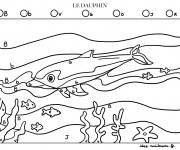 Coloriage Magique Maternelle Le dauphin