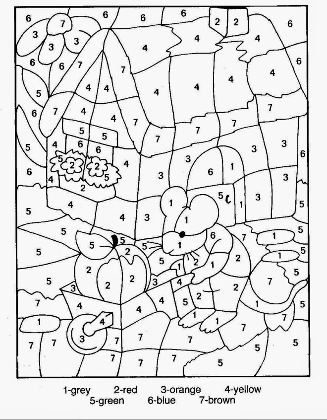 Coloriage Magique Numération la maison de la souris magique numeration la maison de la souris