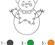 Coloriage Bonhomme de noel magique en maternelle