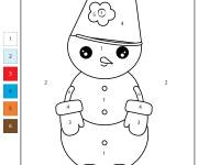 Coloriage Bonhomme pour Noel facile