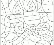 Coloriage Bougies de Noel magique &agrave; colorier