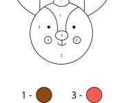 Coloriage Boule de Noel en style de renne par num&eacute;ro 