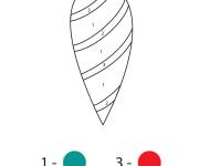 Coloriage Boule de Noel par num&eacute;ro