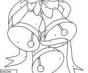 Coloriage et dessins gratuit Cloches de Noel magique par num&eacute;ro à imprimer