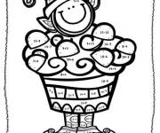 Coloriage et dessins gratuit Elfe avec des friandises de No&euml;l magique à imprimer