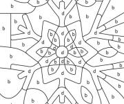 Coloriage Flocons de neige magique noel par lettres