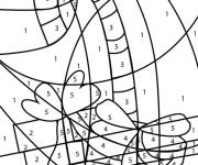 Coloriage Friandise et cadeaux de No&euml;l magique par num&eacute;ros