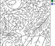 Coloriage Illustration de Noel magique num&eacute;rot&eacute; en ligne