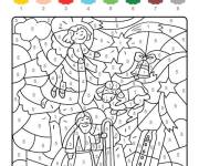 Coloriage Image de Noel par num&eacute;ro cm2