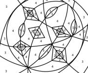Coloriage Magique boule de No&euml;l &agrave; compl&eacute;ter