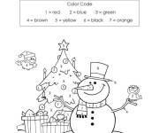 Coloriage Magique Noel carte de v&oelig;ux