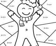Coloriage Magique Noel pain d&rsquo;&eacute;pice